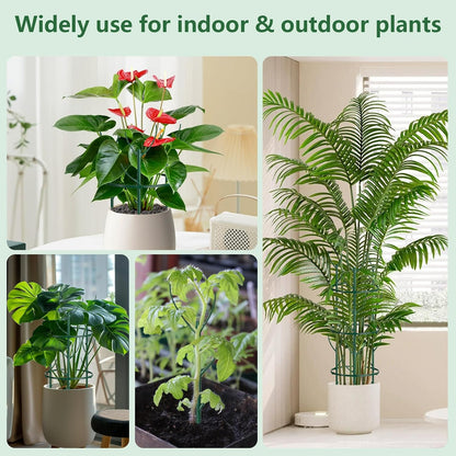 12 Pack Plant Support Stake Half Round Plant Support for Indoor Plants, Stackable 3 Tier Garden Flower Support, Plant Rings for Tomato,Monstera, Peony, Hydrangea, Climbing Plants