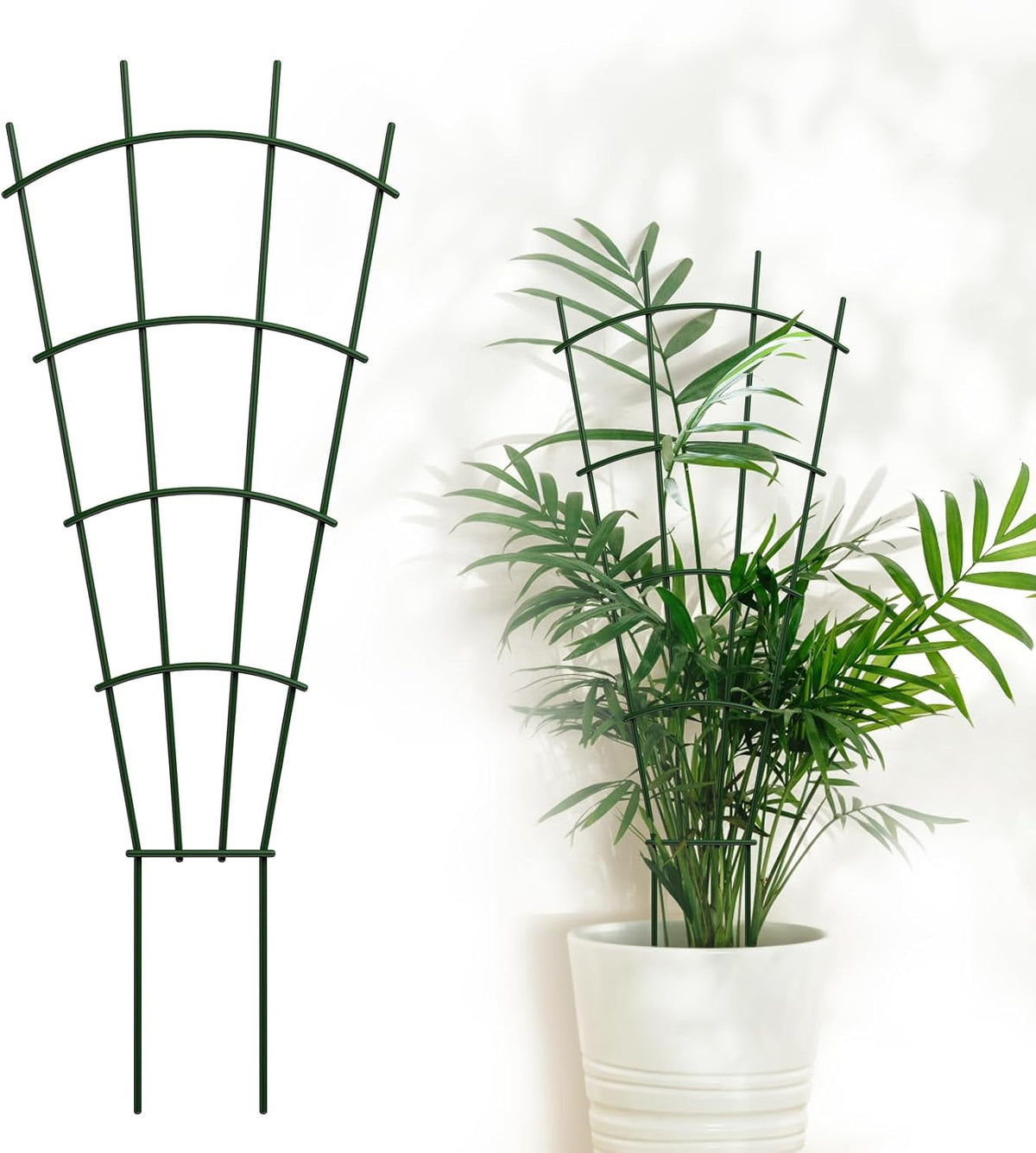 4-Pack Metal Trellis for Potted Plants, 43" Heavy Duty Garden Trellis for Climbing Plants, Rustproof Powder Coated Indoor/Outdoor Trellis for Climbing Vines, Flowers, Houseplants