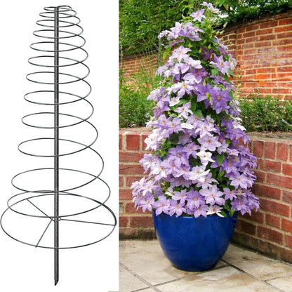 Spiral Frame Trellis for Climbing Plants Outdoor -72" Tall Heavy Duty Metal Garden Plant Tower Support with Anti-Tip Center Pole,for Pole Bean,Berry,Cucumber,Sweet Peas,Clematis,Potted Plants,Vines
