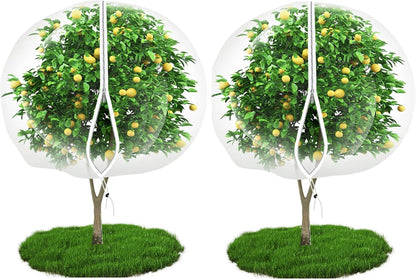 10' x 12' Large Fruit Tree Netting for Squirrels and Birds with Drawstring, Insect Bird Netting Pest Barrier for Garden Protection (White)