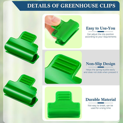 Greenhouse Clamps for Film Netting Tunnel Hoop, 40 pieces, 11 mm