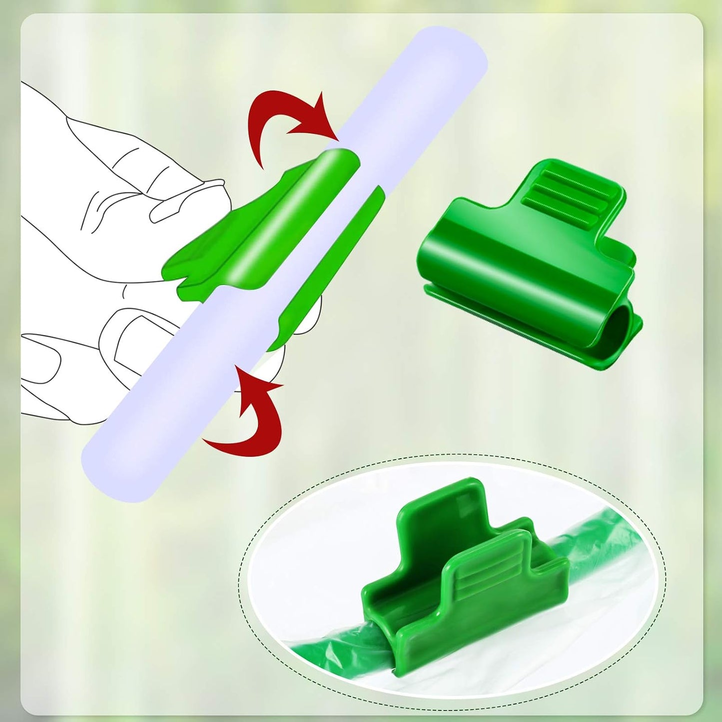 Greenhouse Clamps for Film Netting Tunnel Hoop, 40 pieces, 11 mm