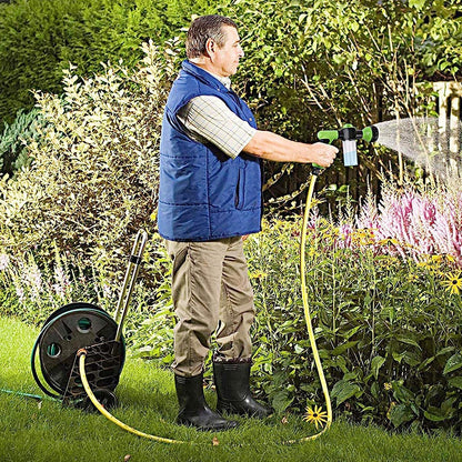 Garden Hose Nozzle, High Pressure Spray Gun Nozzle, 8 Spray Patterns for Watering Plants, Lawn, Patio, Cleaning, Showering Pet with 3.5oz/100cc Soap Dispenser Bottle