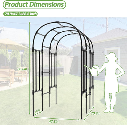 Cucumber Trellis - 62.4"*50" Cucumber Trellis for Raised Bed with Plastic-Coated Steel Pipe, U-Shape Garden Trellis for Climbing Plants, Garden Trellis for Cucumbers, Beans(Black)