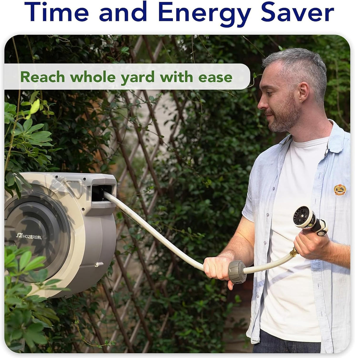 Retractable Garden Hose Reel 1/2" x 110ft