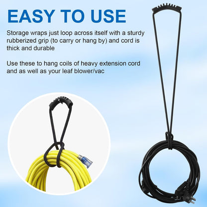 Water Pipe Storage Strap, Extension Cord Storage Straps 24 Inch Portable with Carrying Handle Vacuum Hose Holder for Pool Hoses, Garden Hoses, Cables