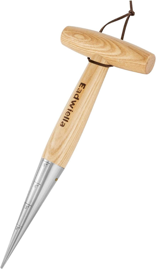 Dibber with 5 Inch Measurements Seed Dibber Garden Tool Hand Dibbler Seed Planter Tool Seed Dispenser Hole Digger for Planting Small Seeds Seedlings Sowing Seeds Transplanting Plants