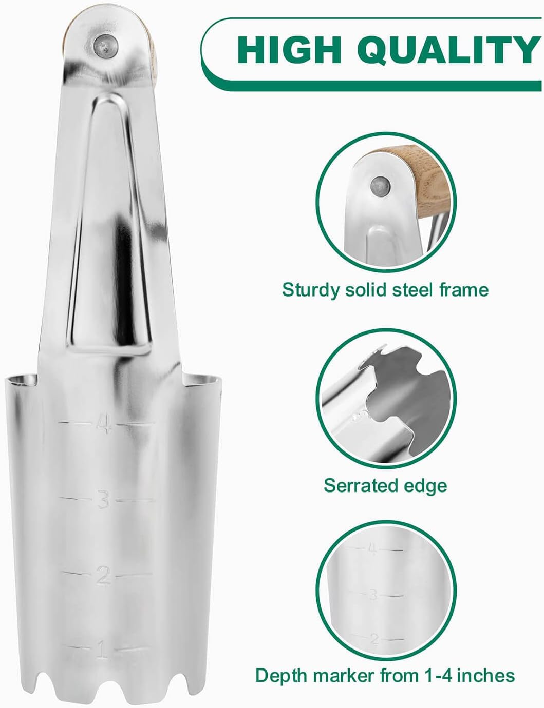 Dibber with 5 Inch Measurements Seed Dibber Garden Tool Hand Dibbler Seed Planter Tool Seed Dispenser Hole Digger for Planting Small Seeds Seedlings Sowing Seeds Transplanting Plants