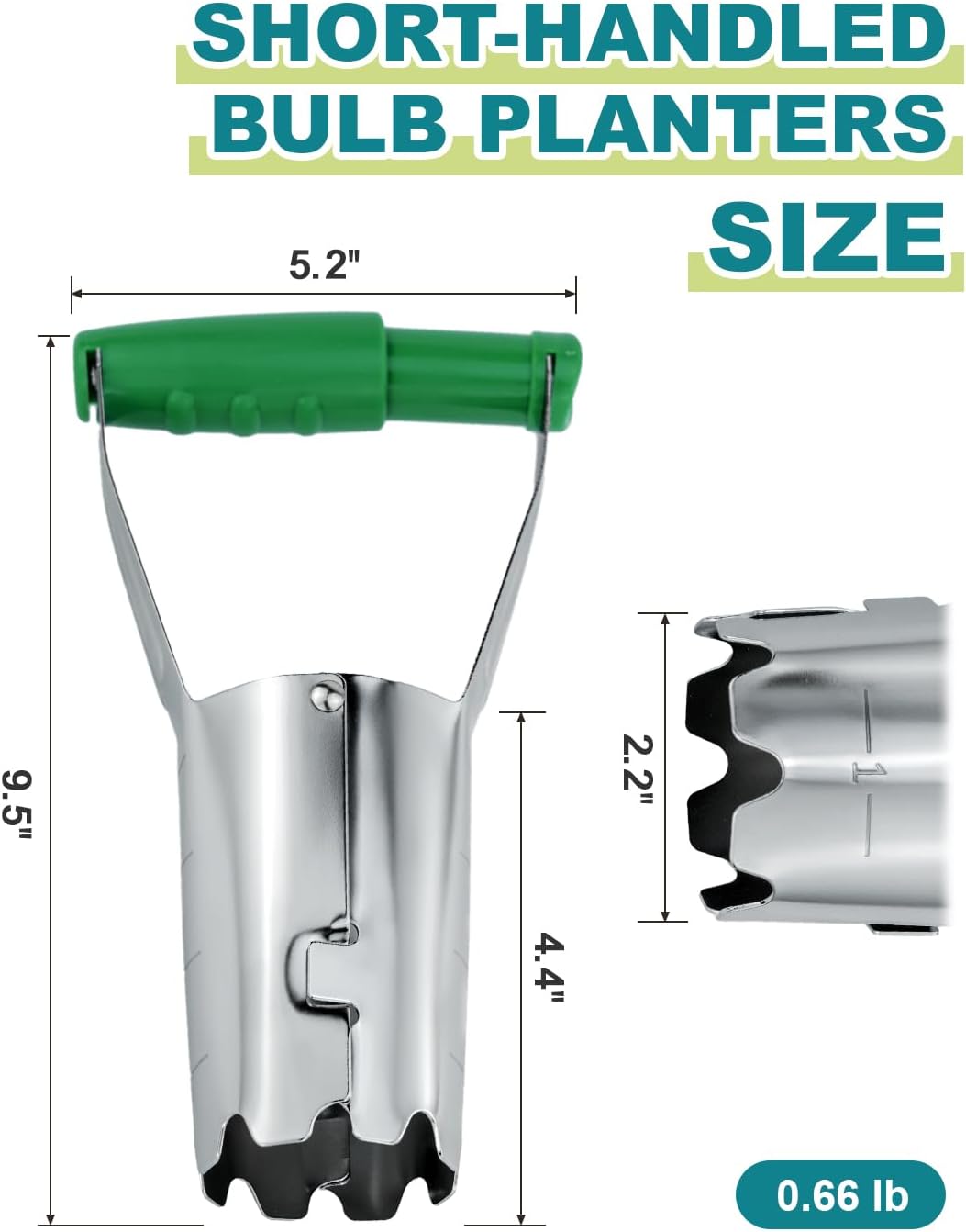 Dibber with 5 Inch Measurements Seed Dibber Garden Tool Hand Dibbler Seed Planter Tool Seed Dispenser Hole Digger for Planting Small Seeds Seedlings Sowing Seeds Transplanting Plants