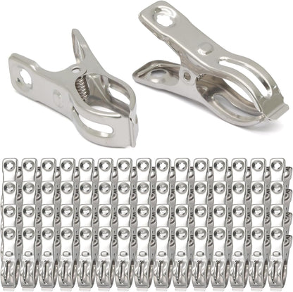 30PCS Stainless Steel Spring Clips, 5/8" Opening Greenhouse Clamps