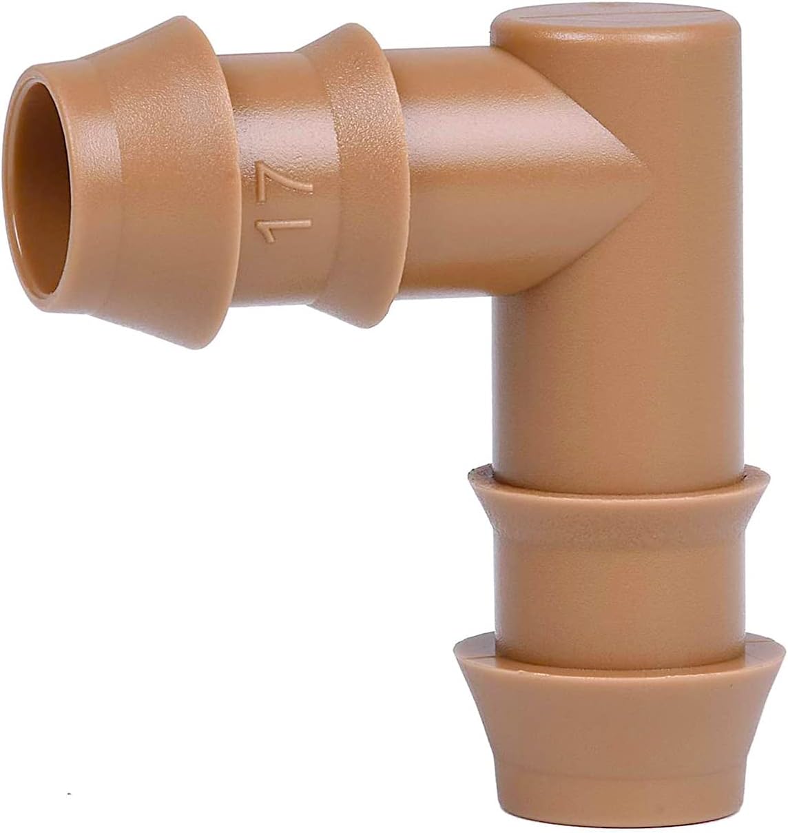 28P Drip Irrigation Fittings Kit (17mm) for 1/2" Tubing (.600" ID), 10 Couplings, 6 Tees, 6 Elbows and 6 Tubing End Closure - Barded Connectors for Drip or Sprinkler Systems(28 Pieces Set)