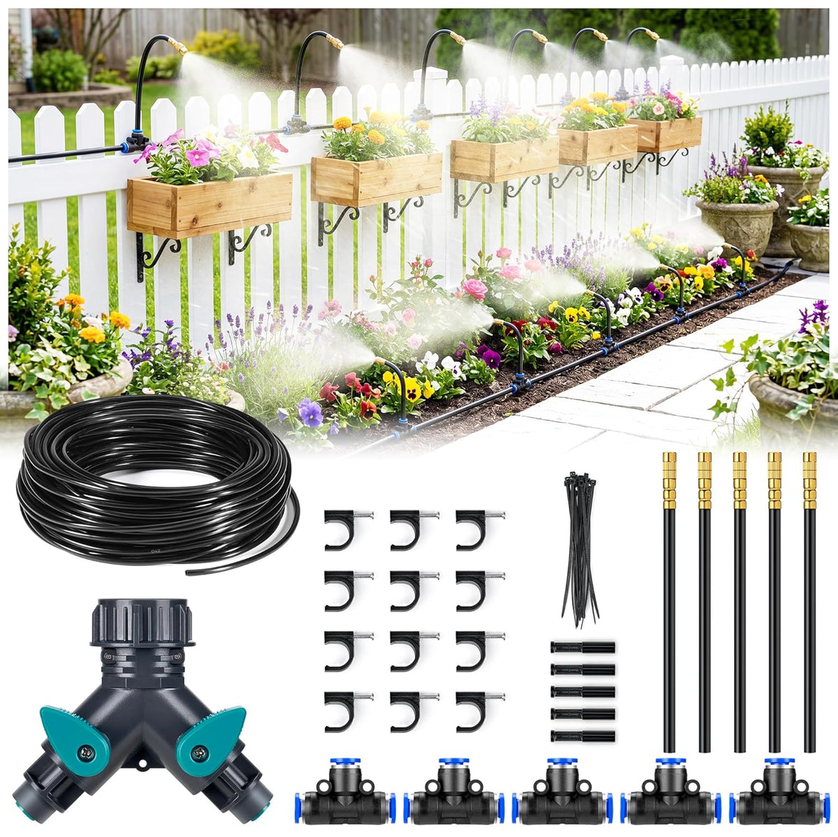 33FT Garden Watering Kit for Small Gardens