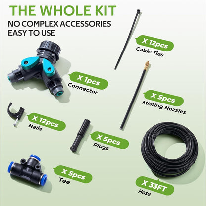 33FT Garden Watering Kit for Small Gardens