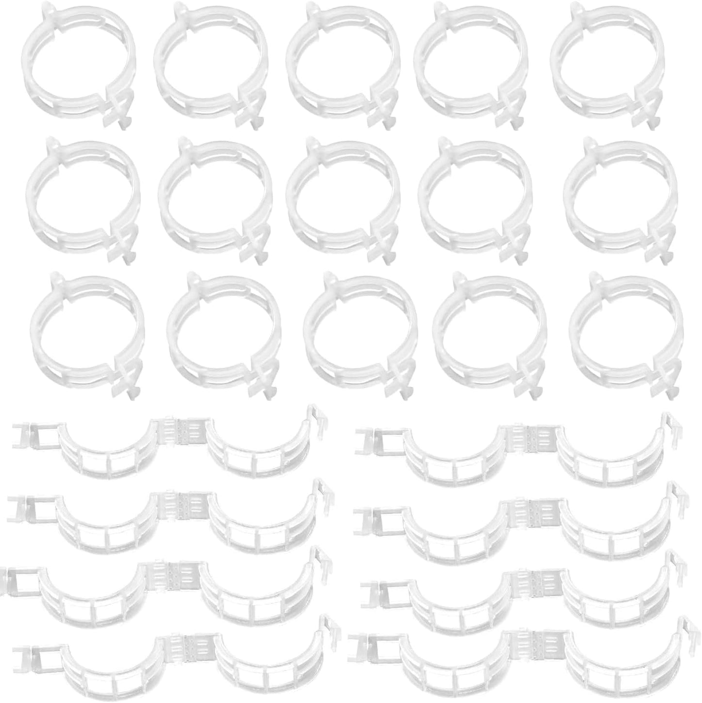 Plant Support Clips,100 Pcs Plastic Clips for Securing Climbing Plants,Tomato Vine Clips,Plant Fixing Clips,Garden Clips for Climbing Plants,Grape and Vine Vegetables White