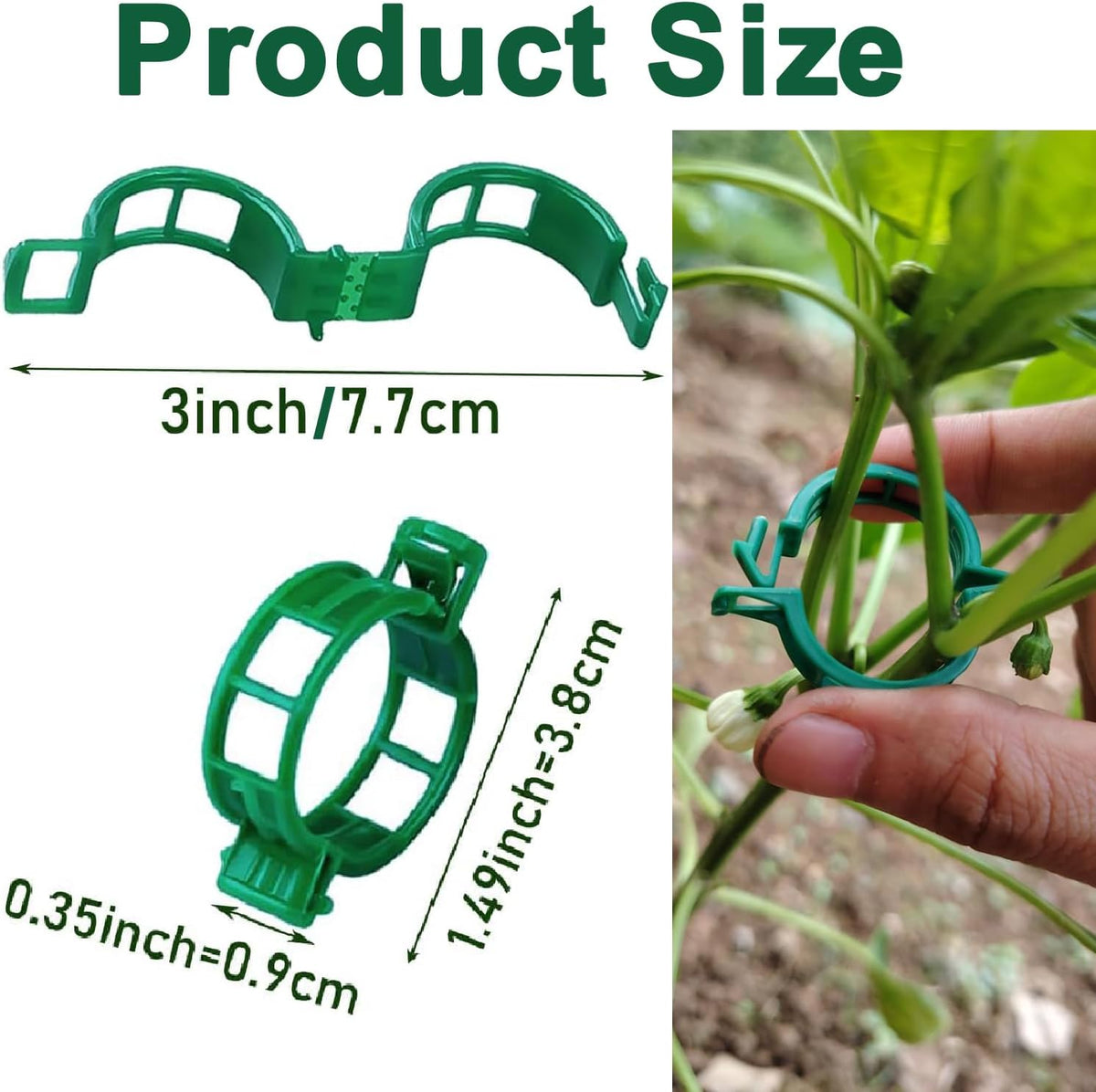 Plant Support Clips,100 Pcs Plastic Clips for Securing Climbing Plants,Tomato Vine Clips,Plant Fixing Clips,Garden Clips for Climbing Plants,Grape and Vine Vegetables White