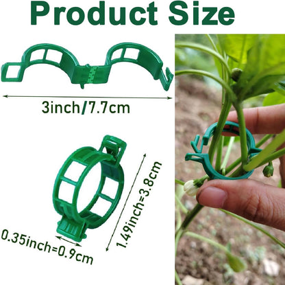 Plant Support Clips,100 Pcs Plastic Clips for Securing Climbing Plants,Tomato Vine Clips,Plant Fixing Clips,Garden Clips for Climbing Plants,Grape and Vine Vegetables White