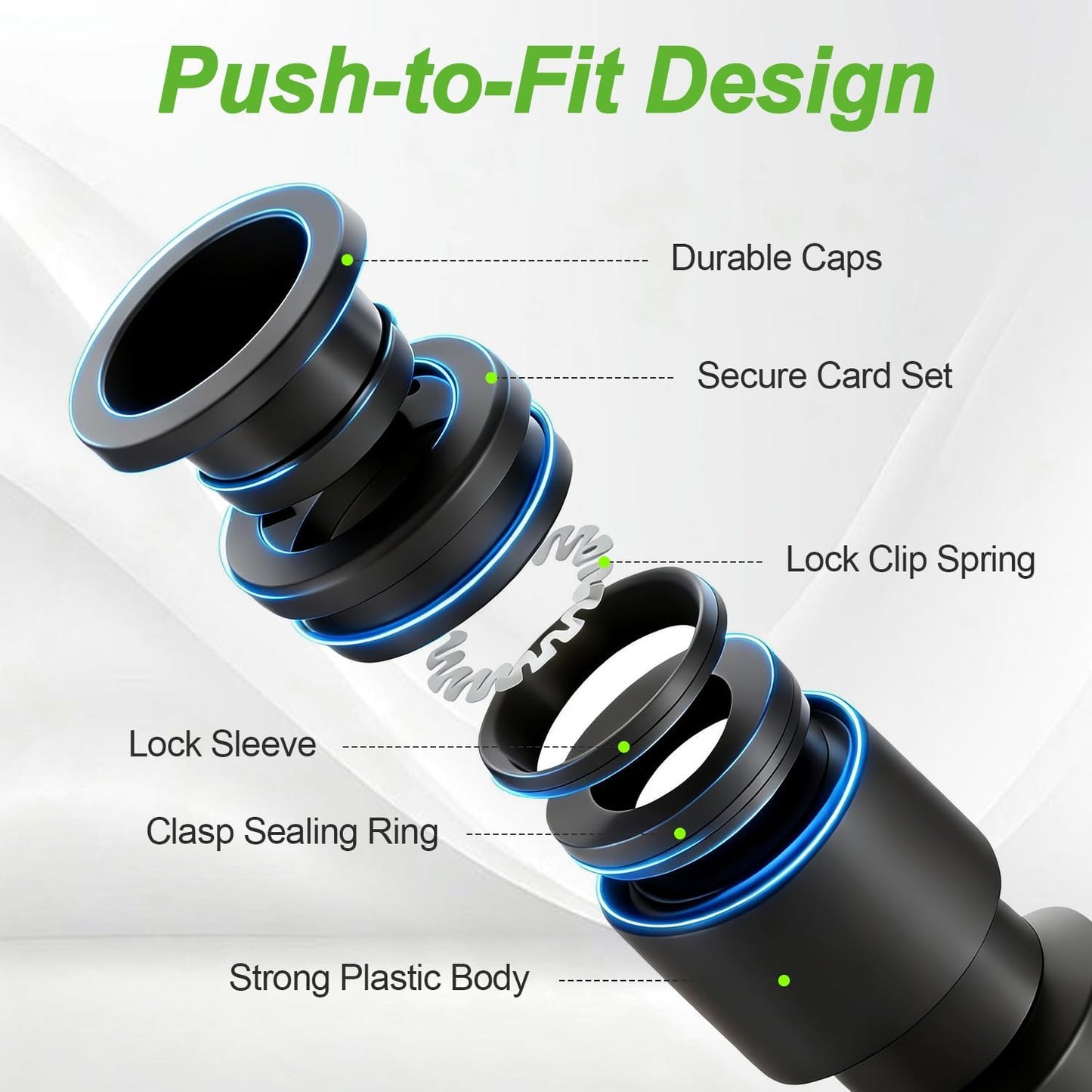 45 PCS Quick Connect 1/4" Drip Irrigation Fittings Kit, Universal Drip Line Connectors for 1/4-Inch Drip Tubing Includes Couplings Tees Elbows Plugs Parts for Irrigation System Connection