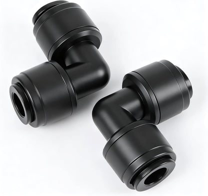 45 PCS Quick Connect 1/4" Drip Irrigation Fittings Kit, Universal Drip Line Connectors for 1/4-Inch Drip Tubing Includes Couplings Tees Elbows Plugs Parts for Irrigation System Connection