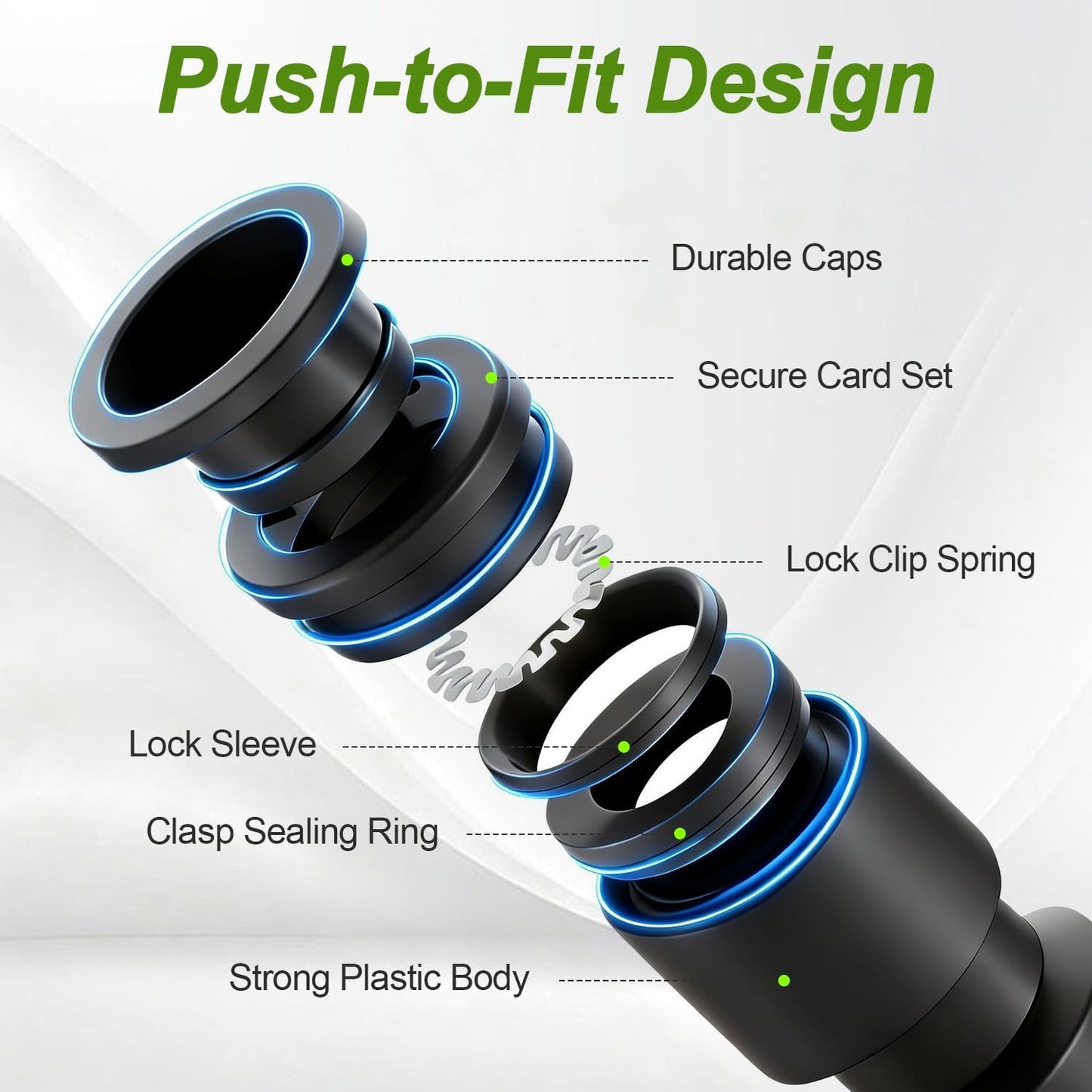 45 PCS Quick Connect 1/4" Drip Irrigation Fittings Kit, Universal Drip Line Connectors for 1/4-Inch Drip Tubing Includes Couplings Tees Elbows Plugs Parts for Irrigation System Connection