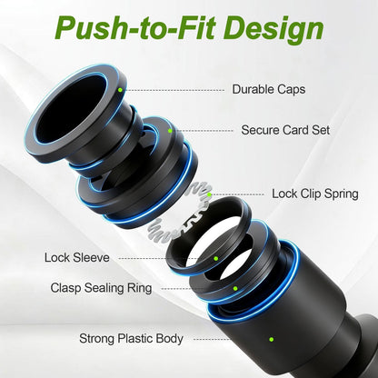 45 PCS Quick Connect 1/4" Drip Irrigation Fittings Kit, Universal Drip Line Connectors for 1/4-Inch Drip Tubing Includes Couplings Tees Elbows Plugs Parts for Irrigation System Connection