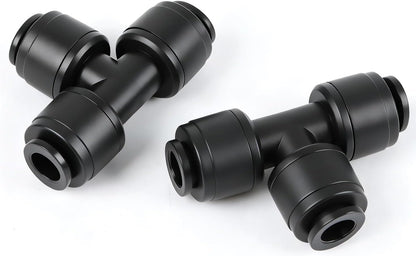 45 PCS Quick Connect 1/4" Drip Irrigation Fittings Kit, Universal Drip Line Connectors for 1/4-Inch Drip Tubing Includes Couplings Tees Elbows Plugs Parts for Irrigation System Connection