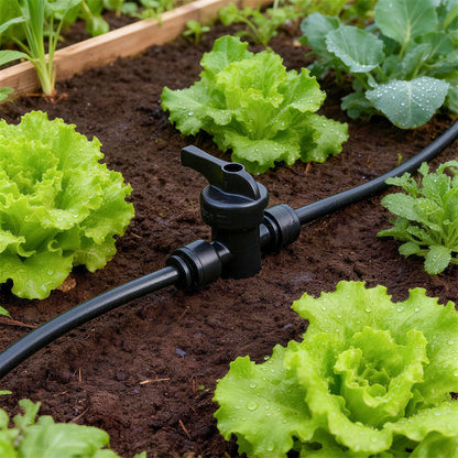 45 PCS Quick Connect 1/4" Drip Irrigation Fittings Kit, Universal Drip Line Connectors for 1/4-Inch Drip Tubing Includes Couplings Tees Elbows Plugs Parts for Irrigation System Connection