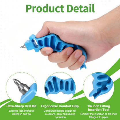 45 PCS Quick Connect 1/4" Drip Irrigation Fittings Kit, Universal Drip Line Connectors for 1/4-Inch Drip Tubing Includes Couplings Tees Elbows Plugs Parts for Irrigation System Connection