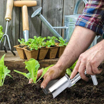 Bulb Planter Tool,Stainless Steel Fruit Tree Transplant Drilling Tool,Plant and Fruit Tree Seedling Transplanter with Long Handle,Handheld Soil Sampler,for Spring Planting Digging Transplanting