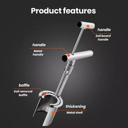 Bulb Planter Tool,Stainless Steel Fruit Tree Transplant Drilling Tool,Plant and Fruit Tree Seedling Transplanter with Long Handle,Handheld Soil Sampler,for Spring Planting Digging Transplanting