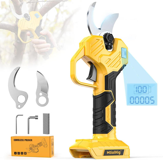 Electric Pruning Shears Compatible with DeWALT 20V – 26000RPM Cordless Garden Pruner,0.8-2 inch Max Cutting Diameter PVC Cutter Tree Trimmer with LCD Display & SK7 Blades(Tool Only)