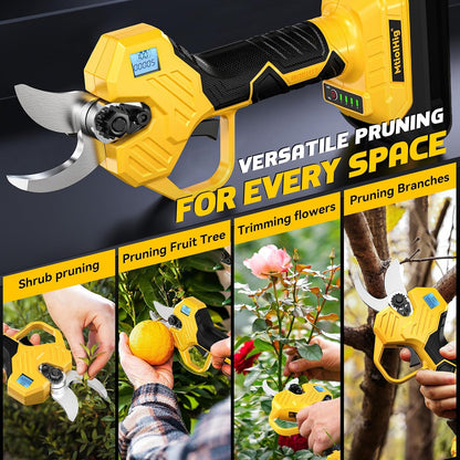 Electric Pruning Shears Compatible with DeWALT 20V – 26000RPM Cordless Garden Pruner,0.8-2 inch Max Cutting Diameter PVC Cutter Tree Trimmer with LCD Display & SK7 Blades(Tool Only)