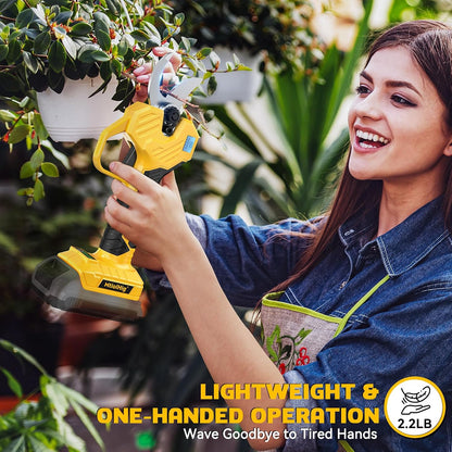 Electric Pruning Shears Compatible with DeWALT 20V – 26000RPM Cordless Garden Pruner,0.8-2 inch Max Cutting Diameter PVC Cutter Tree Trimmer with LCD Display & SK7 Blades(Tool Only)