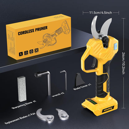 Electric Pruning Shears Compatible with DeWALT 20V – 26000RPM Cordless Garden Pruner,0.8-2 inch Max Cutting Diameter PVC Cutter Tree Trimmer with LCD Display & SK7 Blades(Tool Only)