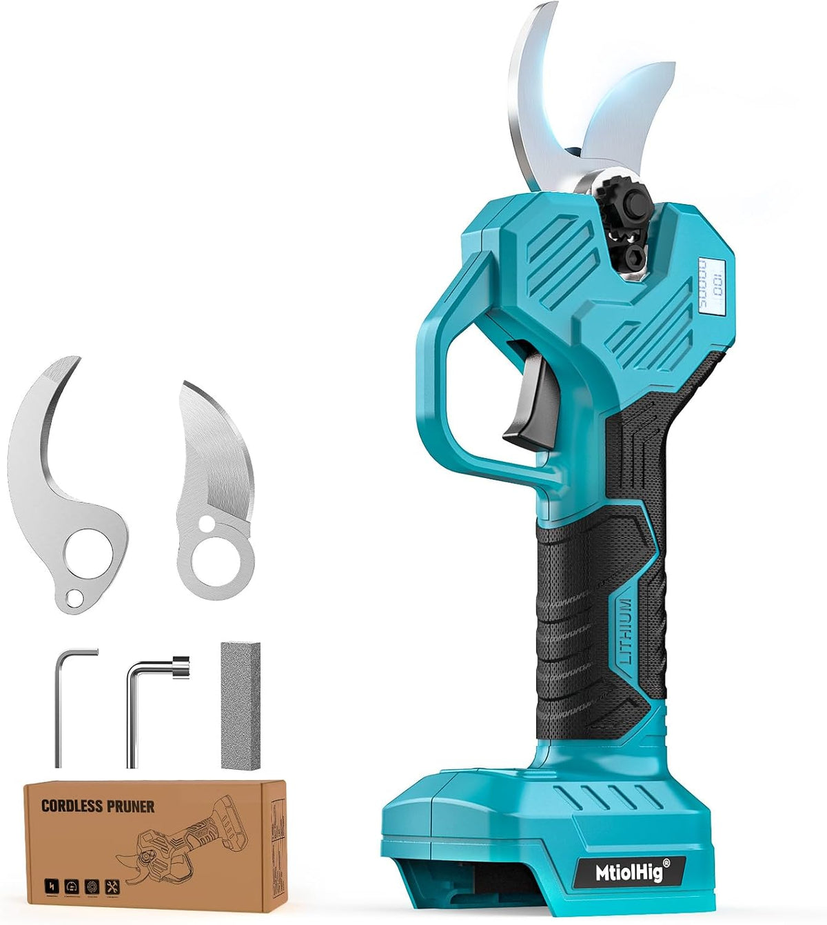 Electric Pruning Shears Compatible with DeWALT 20V – 26000RPM Cordless Garden Pruner,0.8-2 inch Max Cutting Diameter PVC Cutter Tree Trimmer with LCD Display & SK7 Blades(Tool Only)