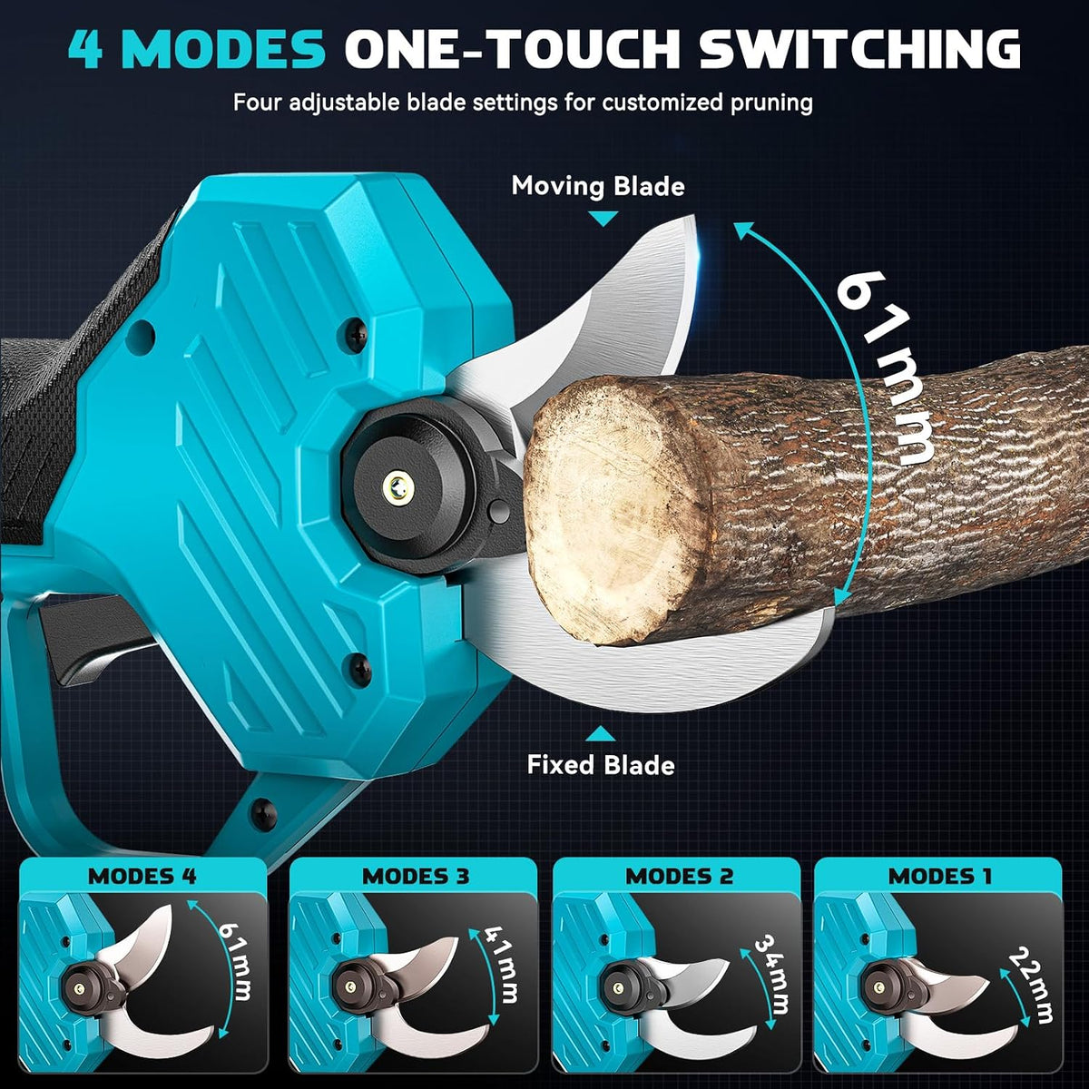 Electric Pruning Shears Compatible with DeWALT 20V – 26000RPM Cordless Garden Pruner,0.8-2 inch Max Cutting Diameter PVC Cutter Tree Trimmer with LCD Display & SK7 Blades(Tool Only)
