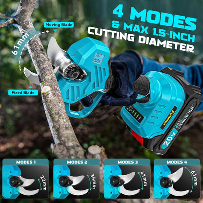 Electric Pruning Shears Compatible with DeWALT 20V – 26000RPM Cordless Garden Pruner,0.8-2 inch Max Cutting Diameter PVC Cutter Tree Trimmer with LCD Display & SK7 Blades(Tool Only)