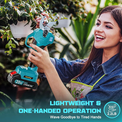 Electric Pruning Shears Compatible with DeWALT 20V – 26000RPM Cordless Garden Pruner,0.8-2 inch Max Cutting Diameter PVC Cutter Tree Trimmer with LCD Display & SK7 Blades(Tool Only)