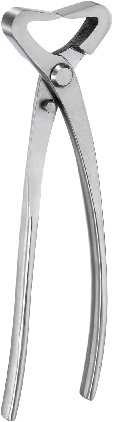 Bonsai Concave Cutter 8 Inch 200mm Bonsai Tool Branch Cutter Bonsai Modeling Gardening Scissors for Branch Cutting, Silver