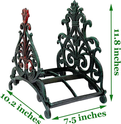 Decorative Garden Hose Holder,Hose Hanger,Heavy Duty Cast Iron Garden Yard Water Pipe Holds,Wall Mounted Hose Butler,Hose Rack Reel,50FT 75FT 100FT Water Hose Bulter Storage (Butterflies)