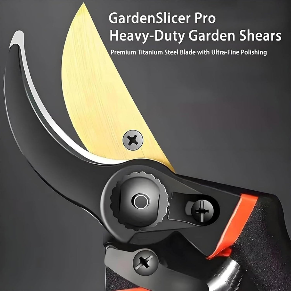 Professional Bypass Pruning Shears, 8.5 Inch SK5 Steel with Titanium, Heavy Duty Garden Clippers for Hedge Trimming (Black) (Yellow)