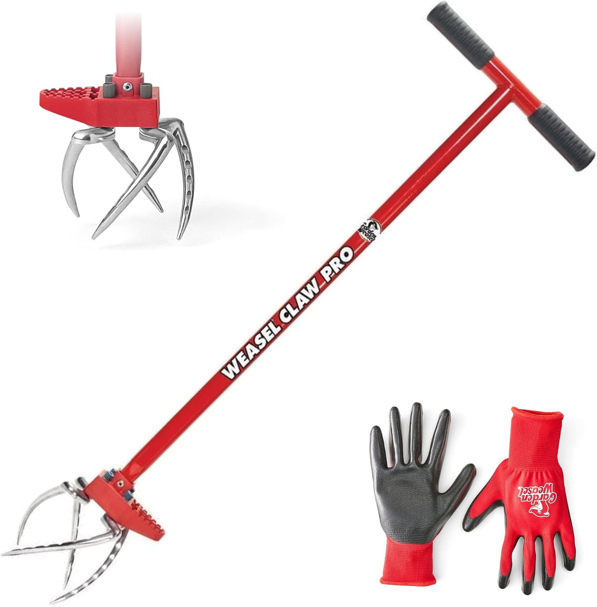 Claw Pro 3-in-1 Hand Cultivator Tiller Weeder Soil Loosener