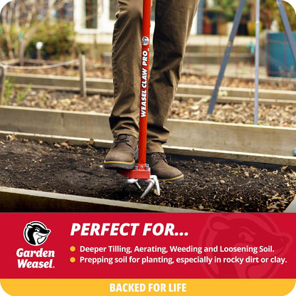 Claw Pro 3-in-1 Hand Cultivator Tiller Weeder Soil Loosener