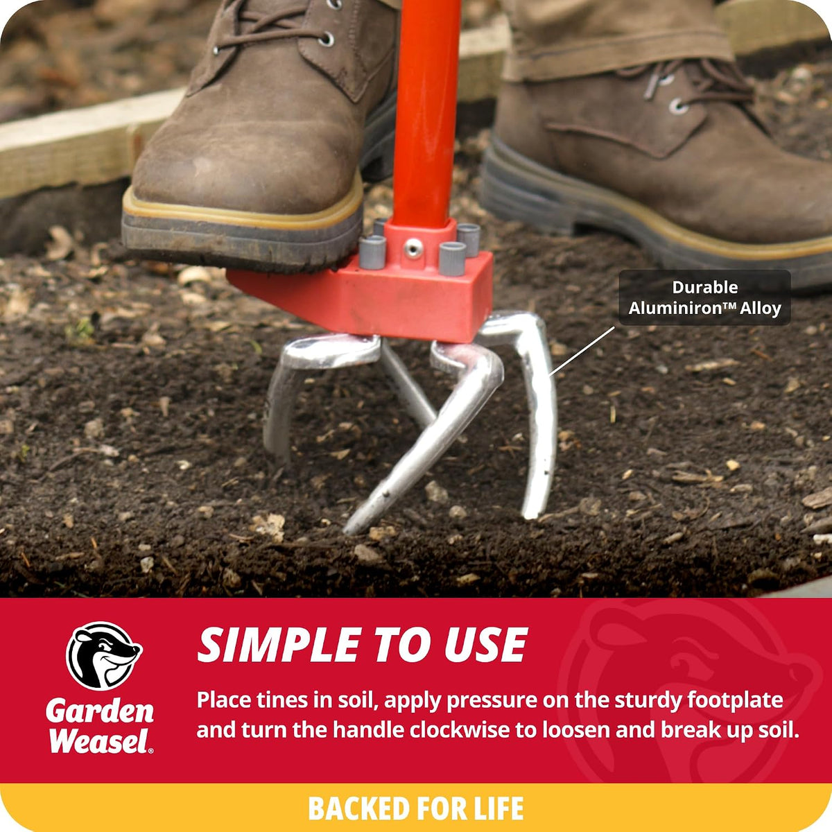 Claw Pro 3-in-1 Hand Cultivator Tiller Weeder Soil Loosener