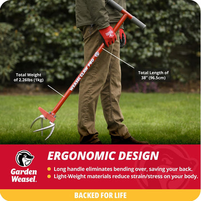 Claw Pro 3-in-1 Hand Cultivator Tiller Weeder Soil Loosener