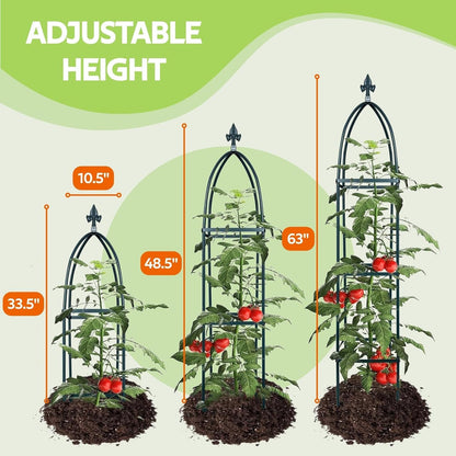 100% Metal Obelisk Teepee Garden Trellis for Climbing Plants Outdoor Indoor
