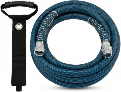 15FT RV Drinking Water Hose 5/8", Lead and BPA Free Fresh Water Hose for Camper and Travel Trailer, Flexible Anti Kink Design with Strain Relief Ends and Storage Strap (Blue)