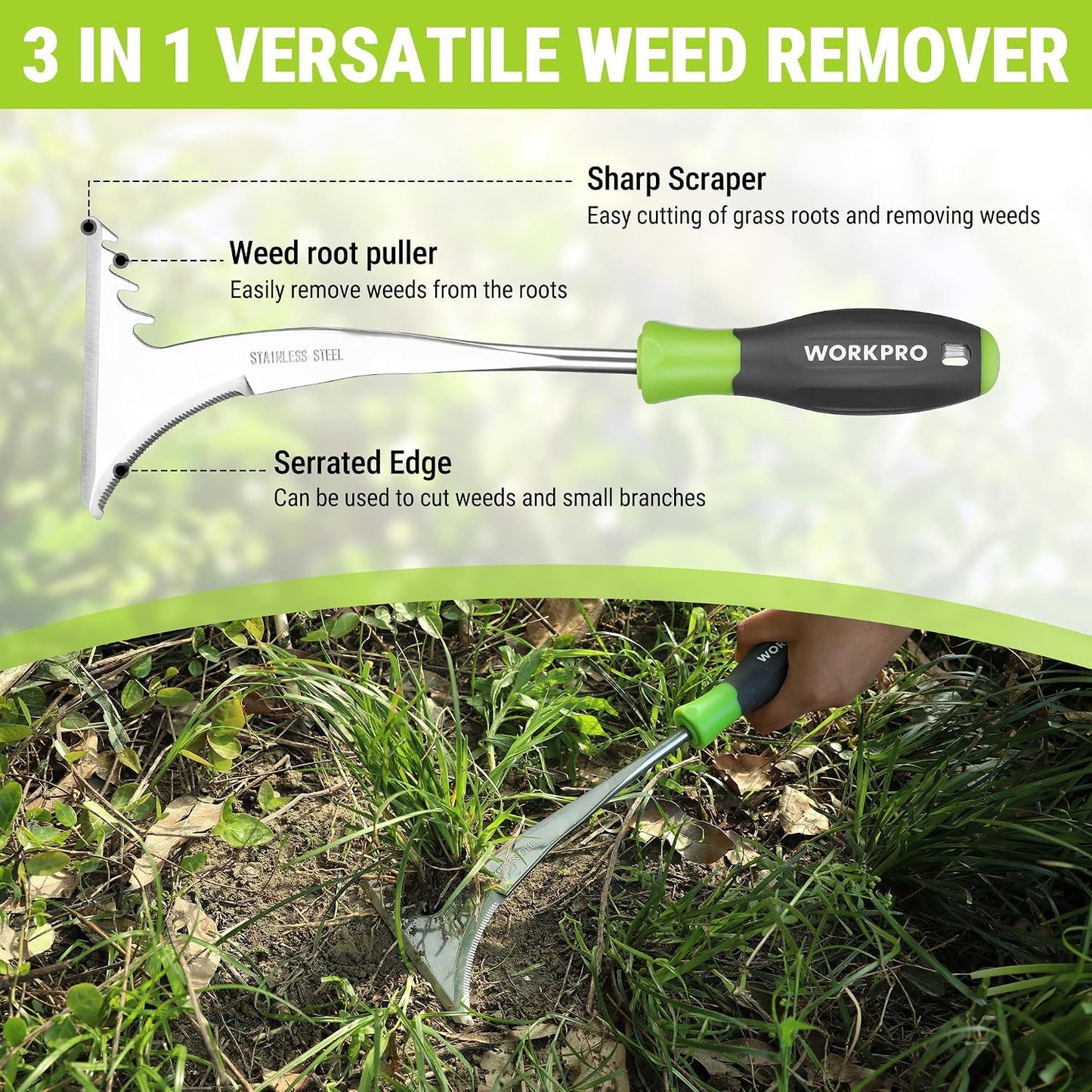 3-Piece Weed Puller Tool Set