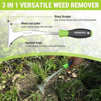 3-Piece Weed Puller Tool Set
