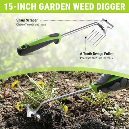 3-Piece Weed Puller Tool Set