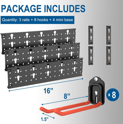 Garage Storage Organization Wall Mount Folding Chair Hangers
